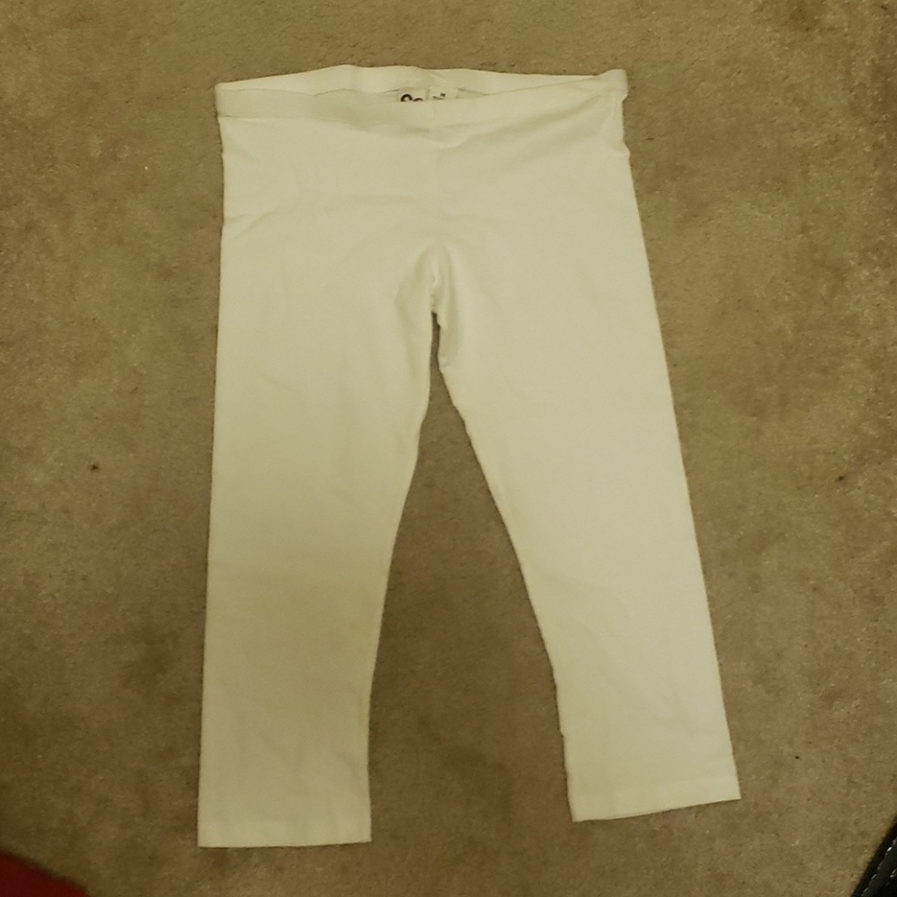 White Cropped Leggings